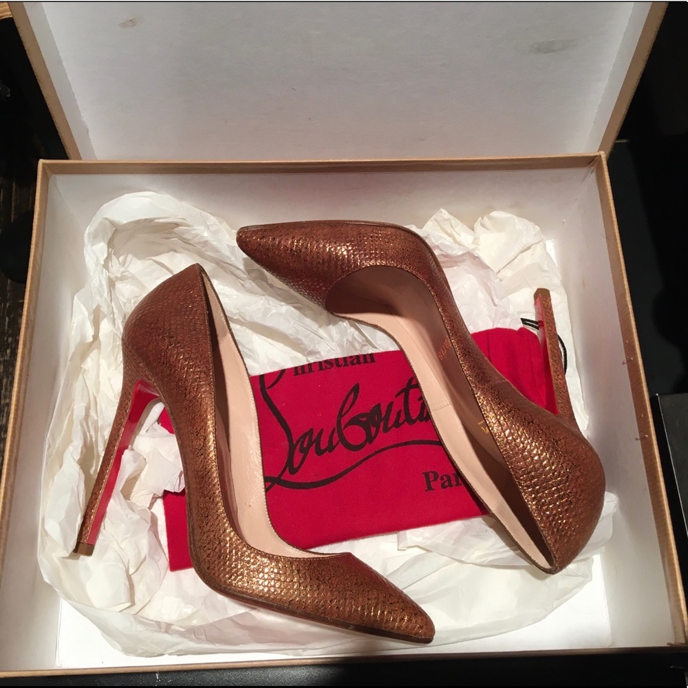 SOLD Christian Louboutin Bronze Karung Pigalle Rare